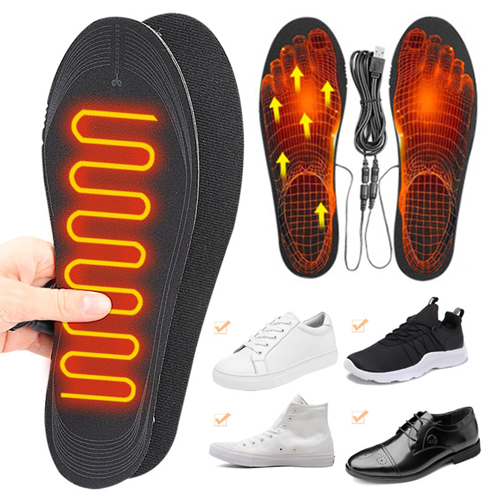 Heated Insole Rechargeable - USB Heated Shoe Insoles Electric Heated