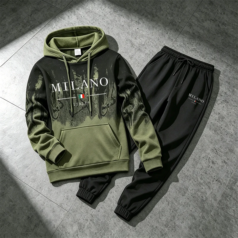 Winter Clothing For - Italy Fashion Sportswear 2pcs Set Male