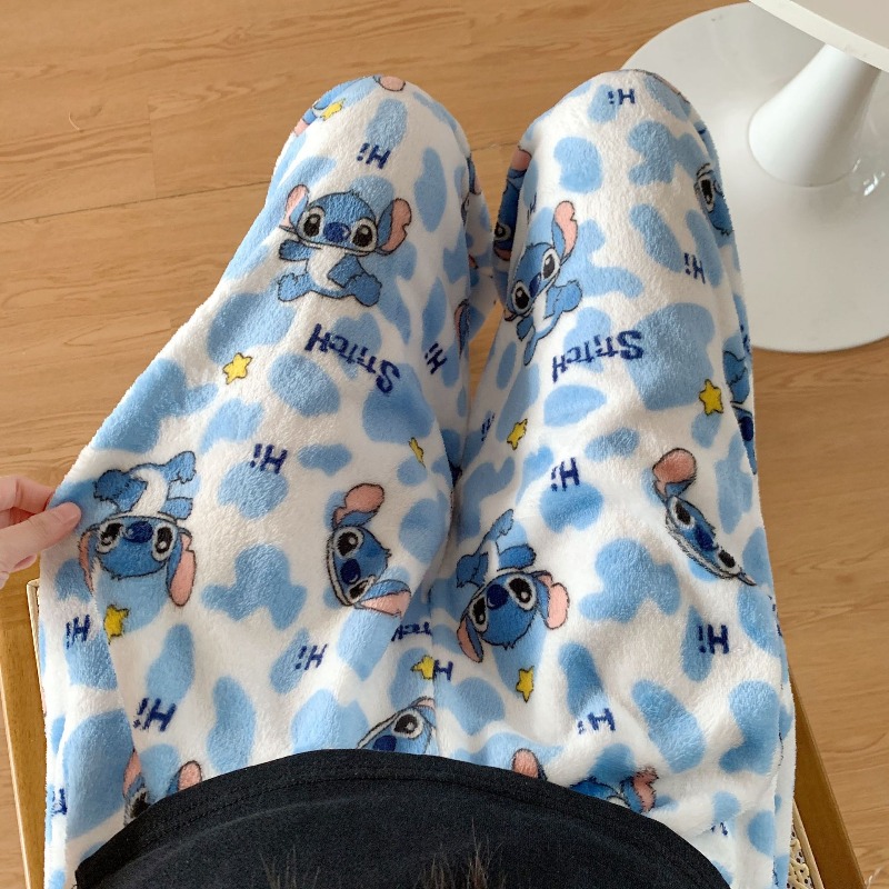 Winter Clothing In Japan - Lilo&Stitch Flannel Pajamas with Thick Anime