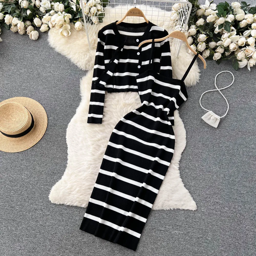 Winter Clothing Color - Korean Sweet Hit Color Patchwork Striped