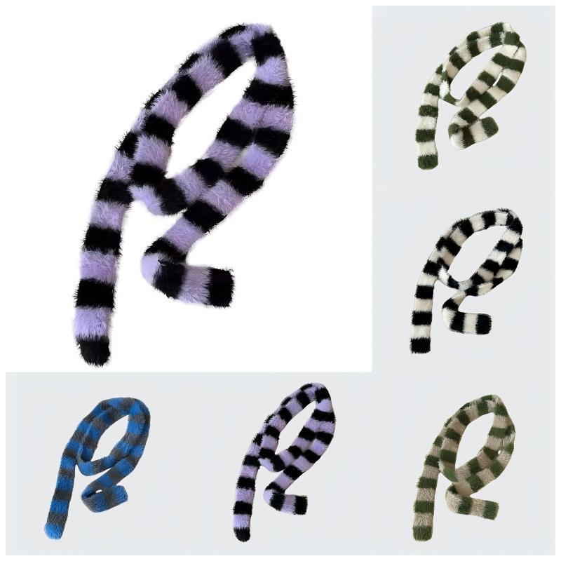 Winter Clothing Korea - Autumn and Winter Striped Faux Mink