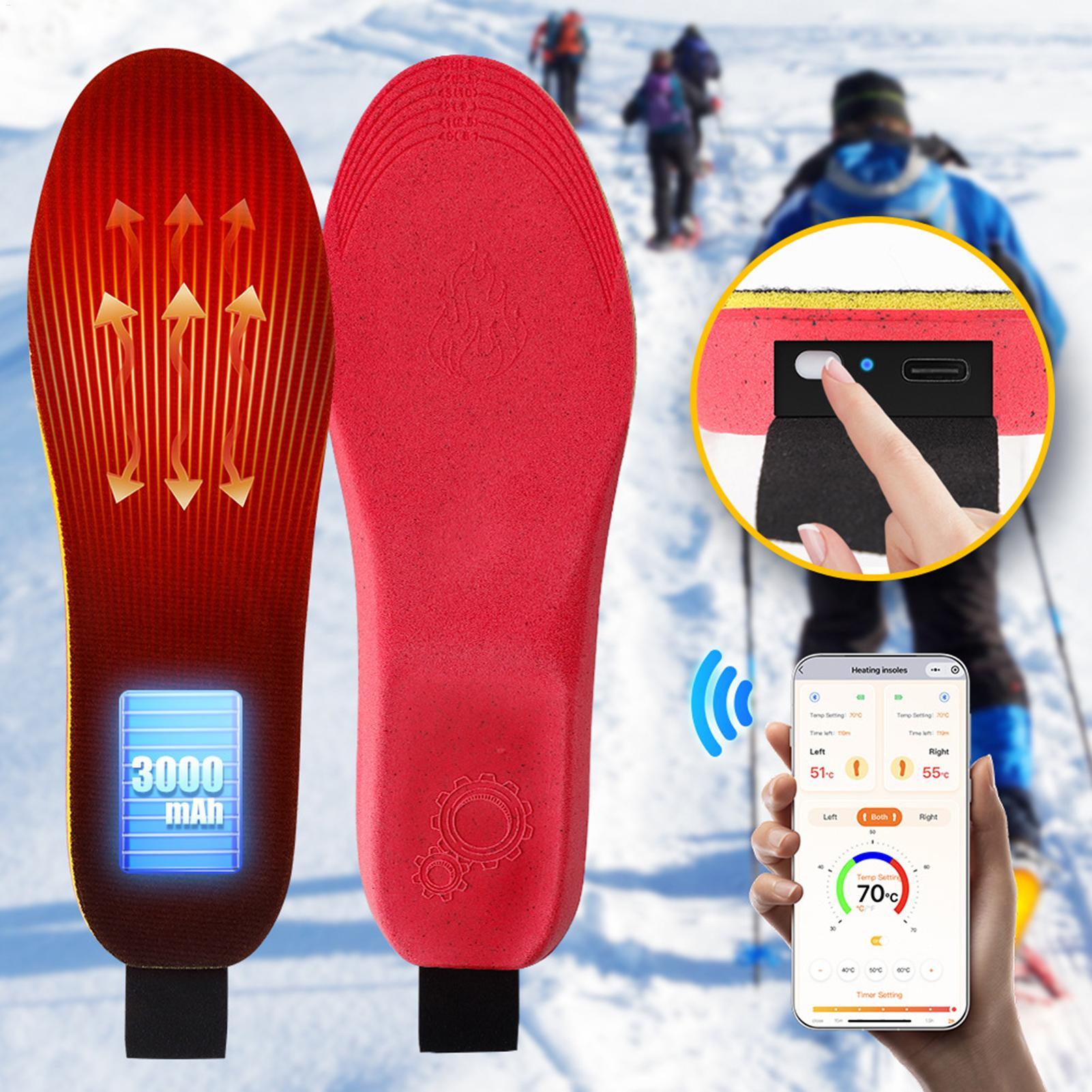 Heated Insole Rechargeable - Seanker Heated Insoles Rechargeable 3-Level Warm