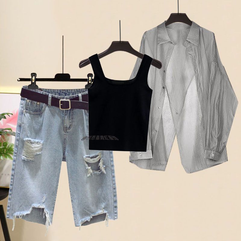 Winter Clothing Korea - 2025 Women's Summer New Chiffon Grey