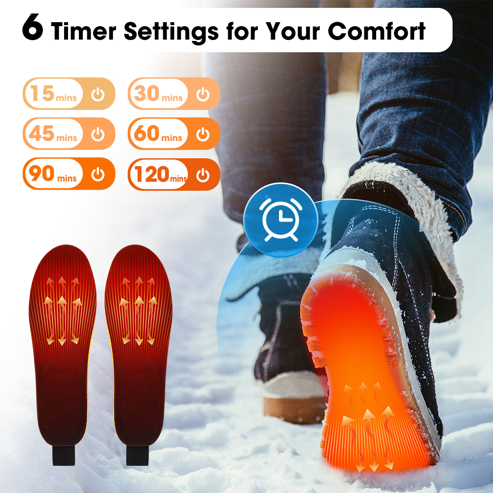 Heated Insole Rechargeable - Intelligent Heated Insoles APP Control Wireless