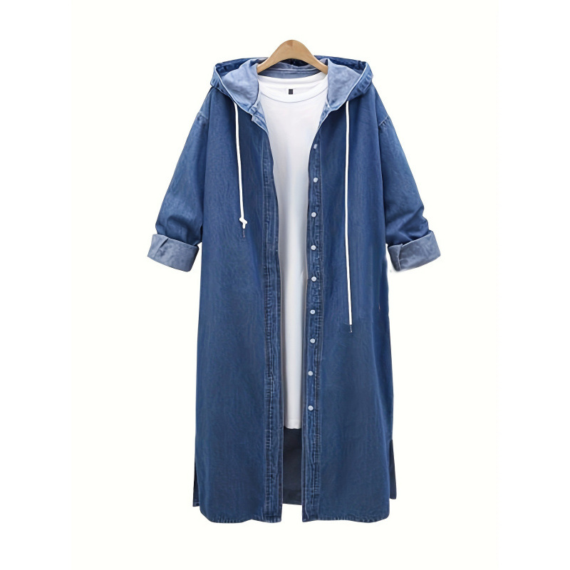 K 20582 Hooded Denim Long Coat – Winter Clothing Youtube Bewertung und Preis