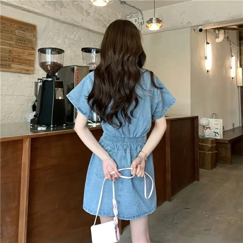 New Sweet Women Denim Short Dr – Winter Clothing Korea Bewertung und Preis