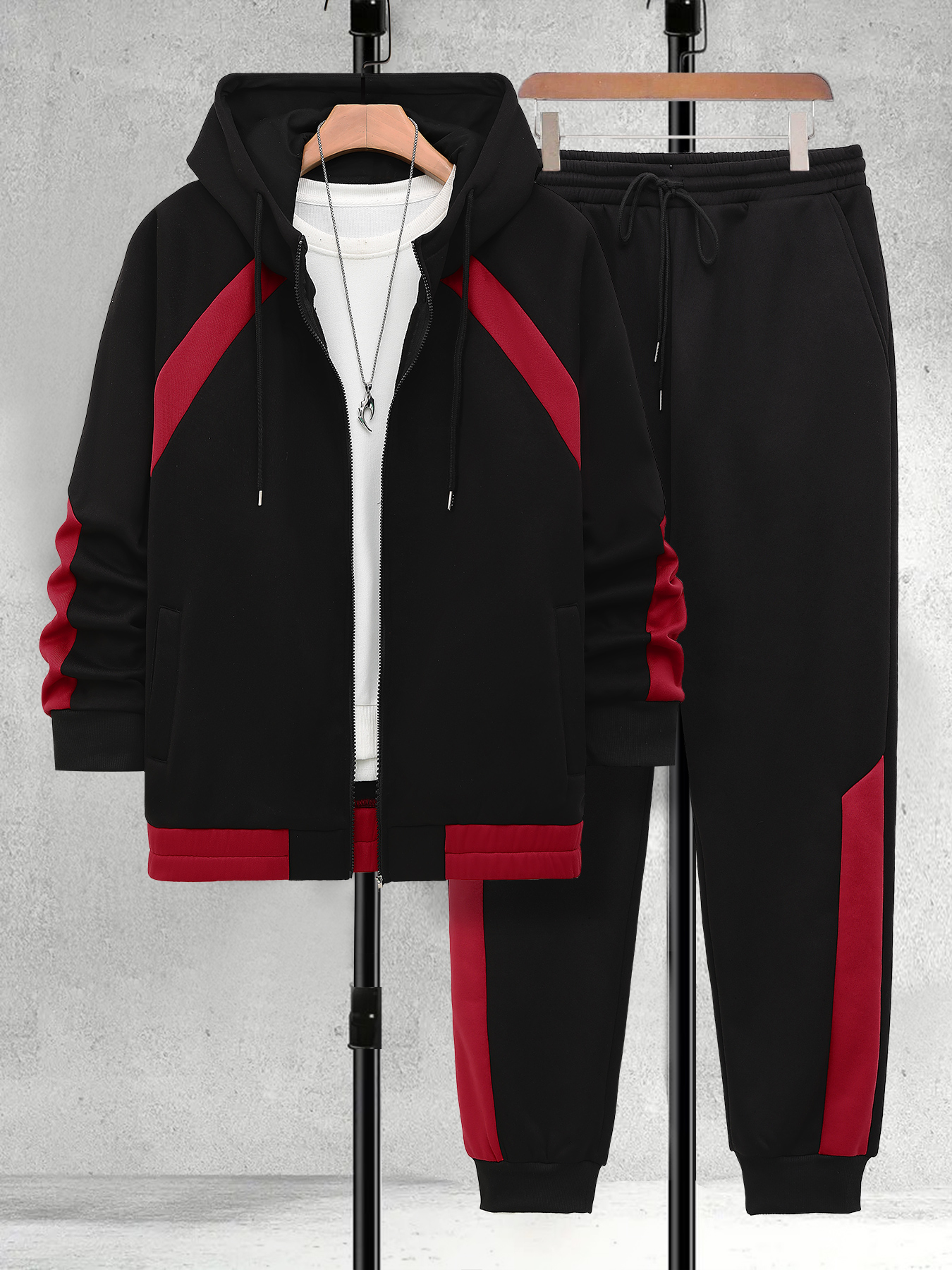 Men's Plus Size Black & Red Co – Winter Clothing Color Bewertung und Preis