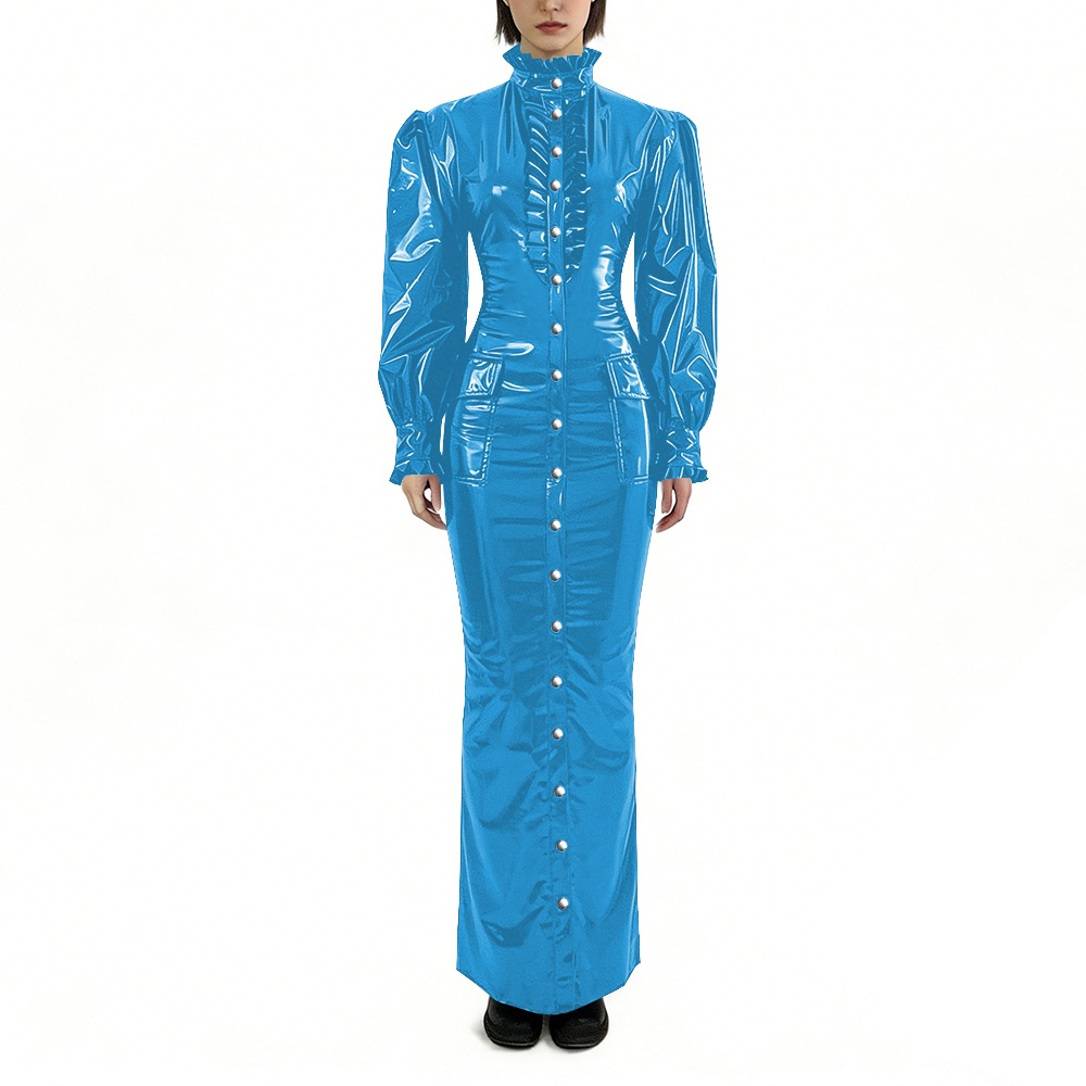 Glossy PVC Long Pencil Dress P – Winter Clothing Outfits Bewertung und Preis