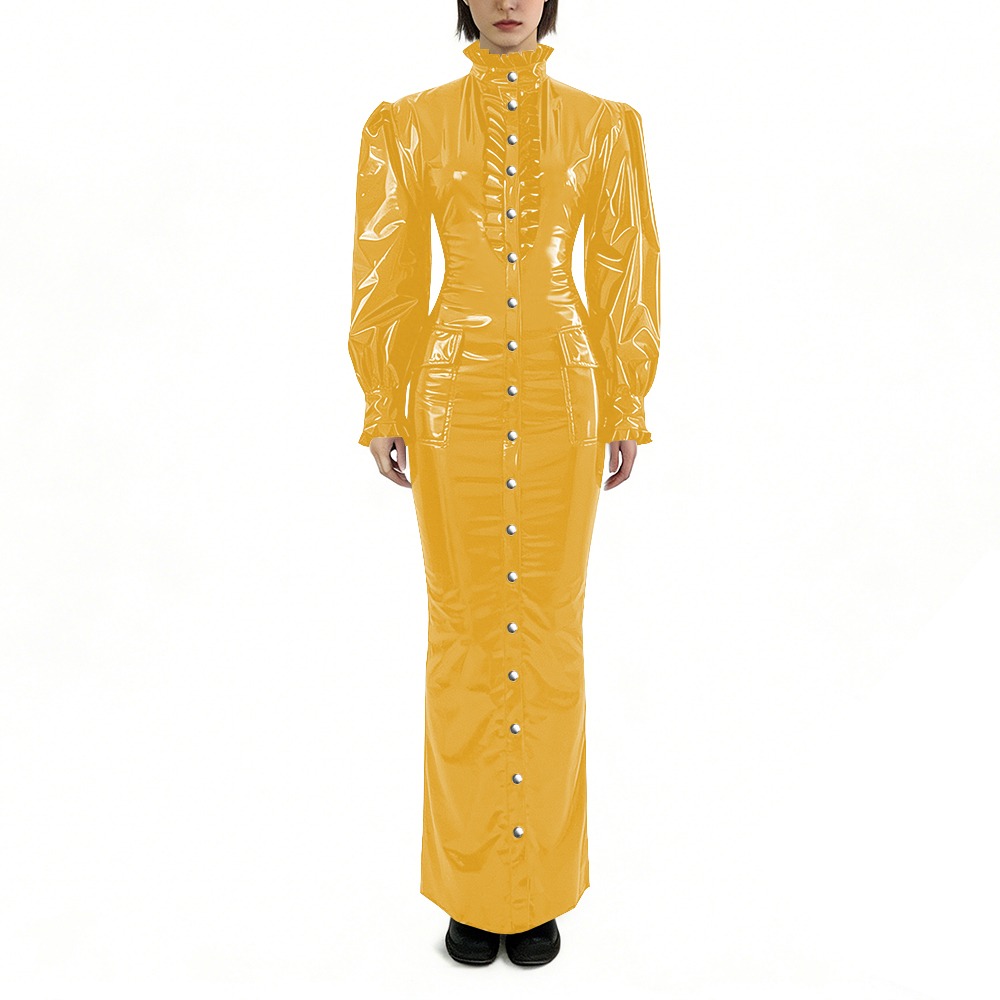 Glossy PVC Long Pencil Dress P – Winter Clothing Outfits Bewertung und Preis