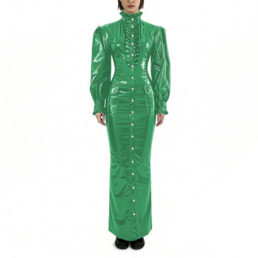 Glossy PVC Long Pencil Dress P – Winter Clothing Outfits Bewertung und Preis