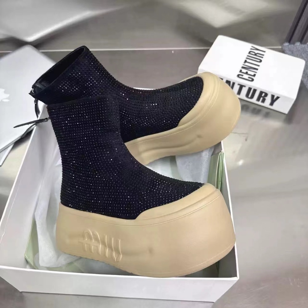 Luxury Rhinestone Woman Bootie – Winter Clothing Korea Bewertung und Preis