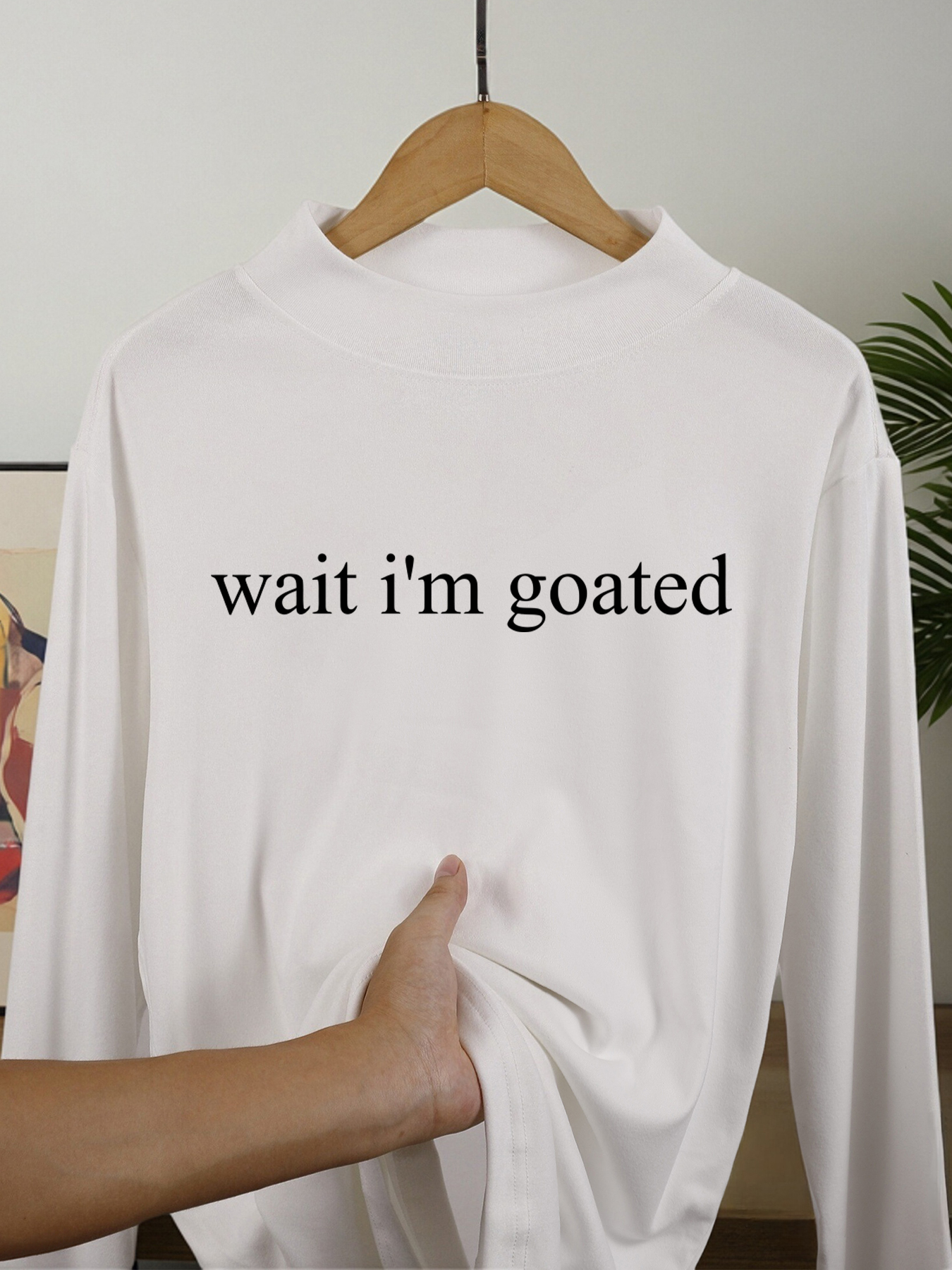 Wait I'M Goated Letter Printed – Winter Clothing For Bewertung und Preis