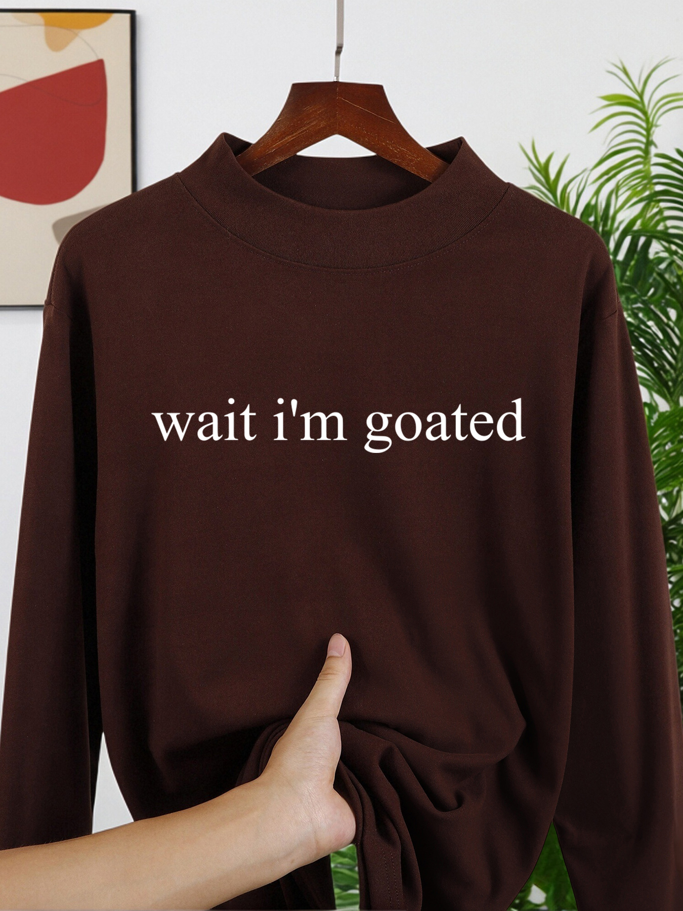 Wait I'M Goated Letter Printed – Winter Clothing For Bewertung und Preis