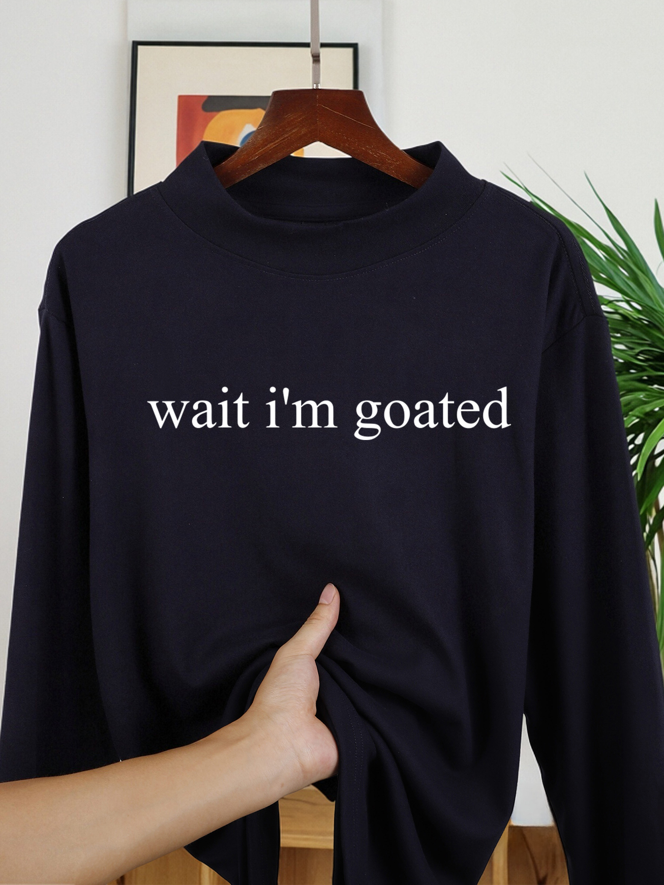 Wait I'M Goated Letter Printed – Winter Clothing For Bewertung und Preis