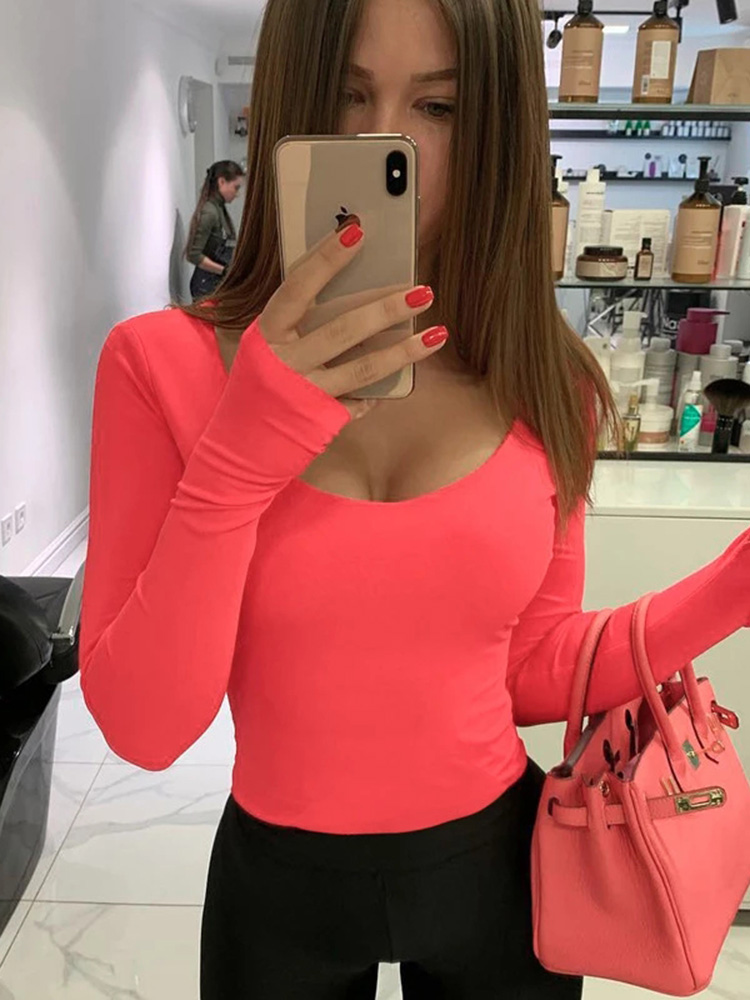 Orange Neon Bodysuit Women Lon – Winter Clothing Outfits Bewertung und Preis