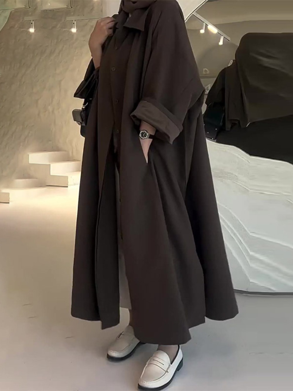 Eid Muslim Women Abaya Trench  – Winter Clothing Deals Bewertung und Preis
