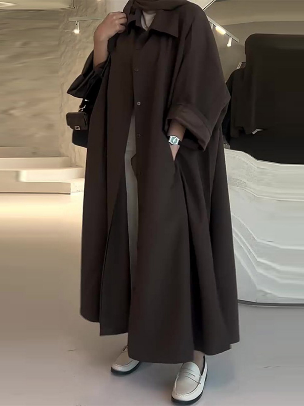 Eid Muslim Women Abaya Trench  – Winter Clothing Deals Bewertung und Preis