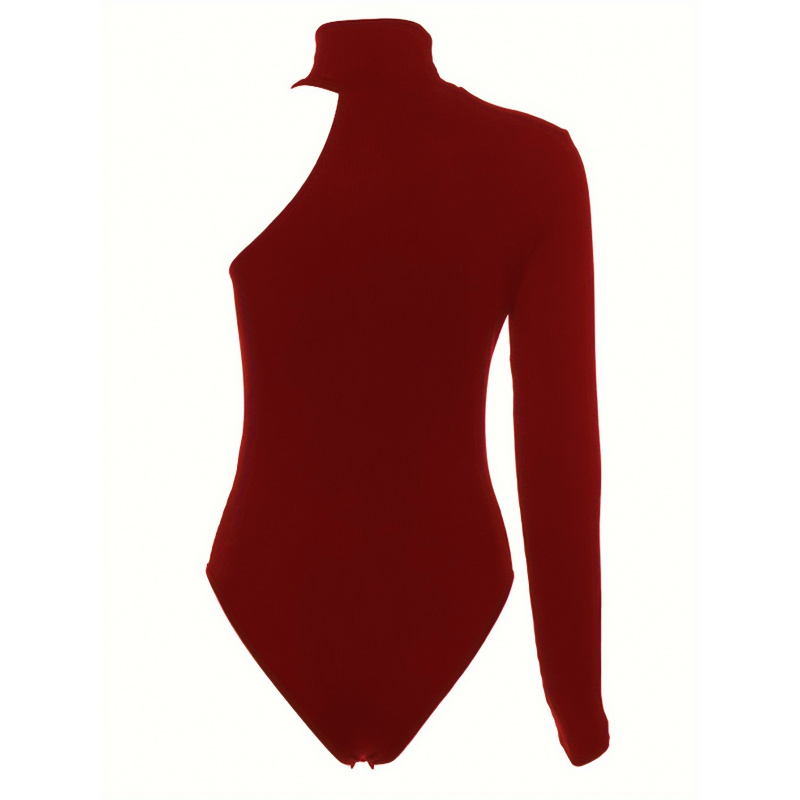 Solid Asymmetric One Shoulder  – Winter Clothing For Bewertung und Preis