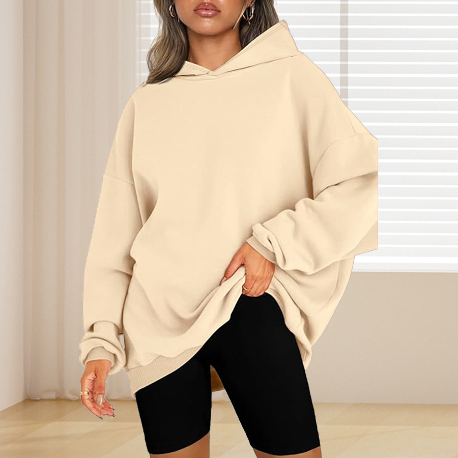 Plus Size Basic Solid Color Ho – Winter Clothing Color Bewertung und Preis