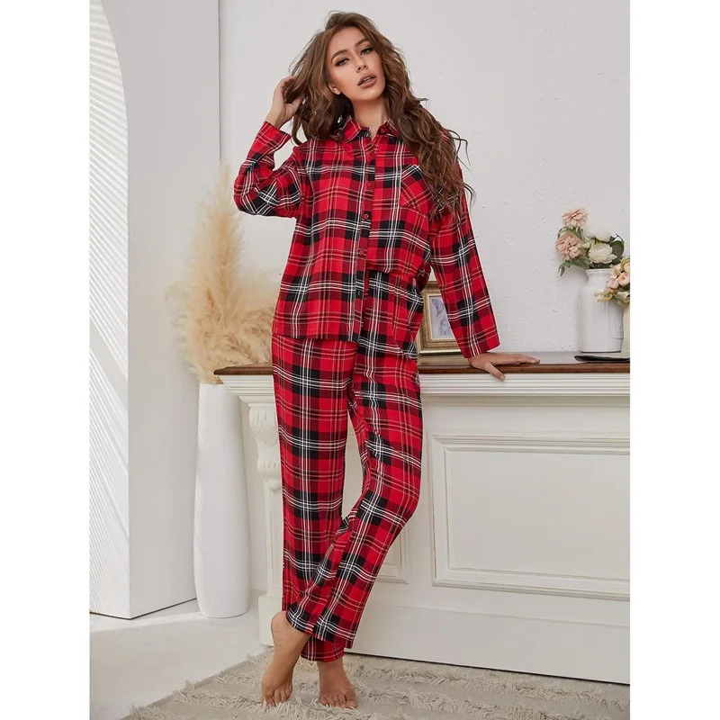 Red Plaid Pajamas Long Sleeve  – Winter Clothing Youtube Bewertung und Preis
