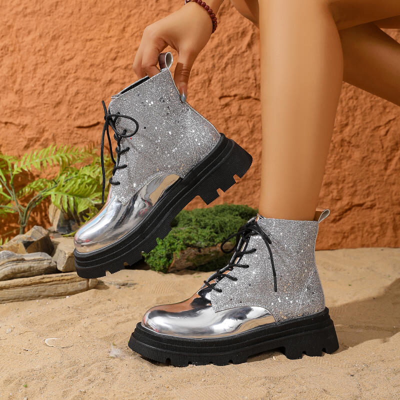 Luxury Silver Glitter Thick Bo – Winter Cloth Bewertung und Preis