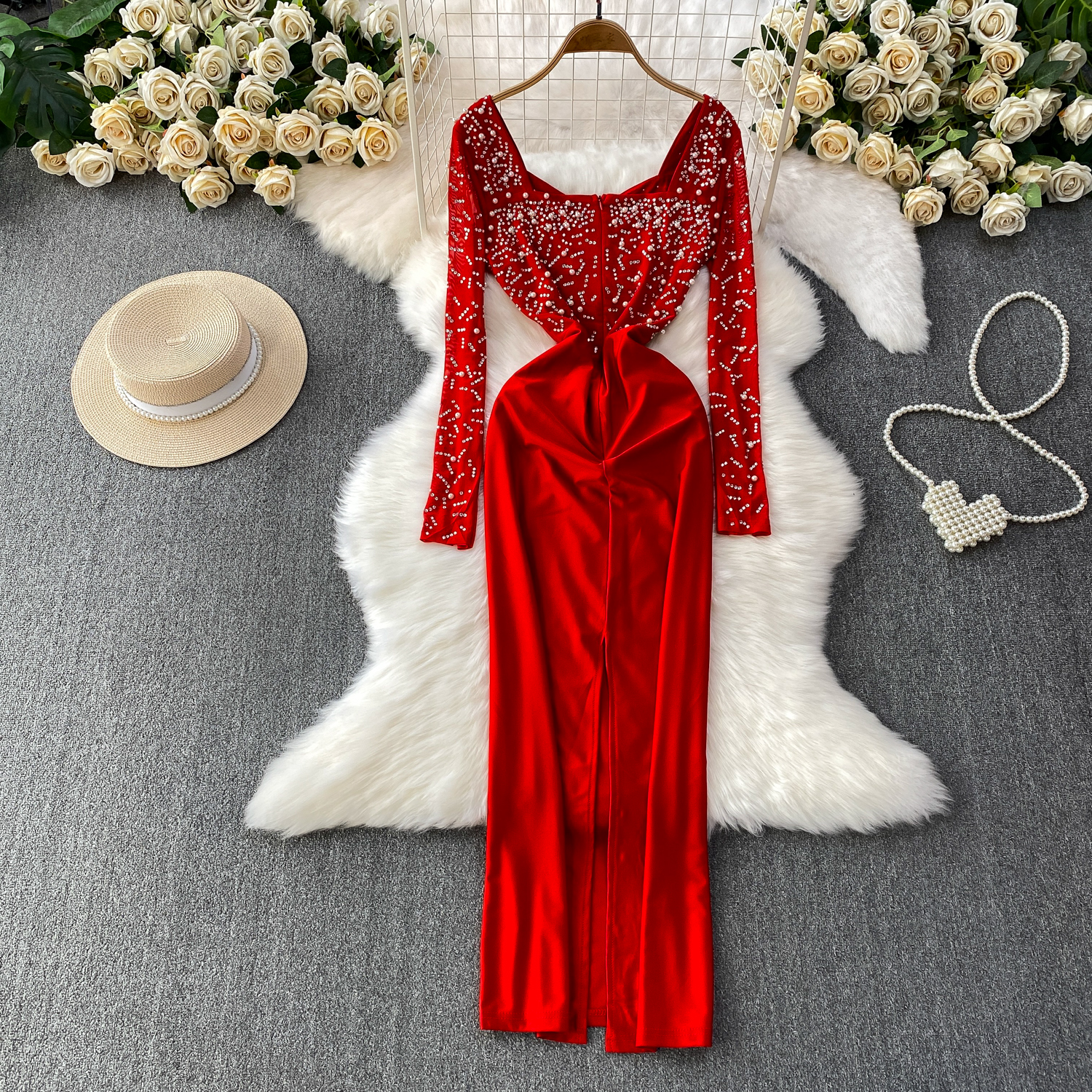 Chic vintage Beading long slee – Winter Clothing H&M Bewertung und Preis