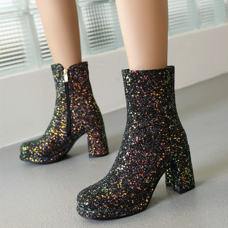 Luxury Sequined Women Ankle Bo – Winter Cloth Bewertung und Preis